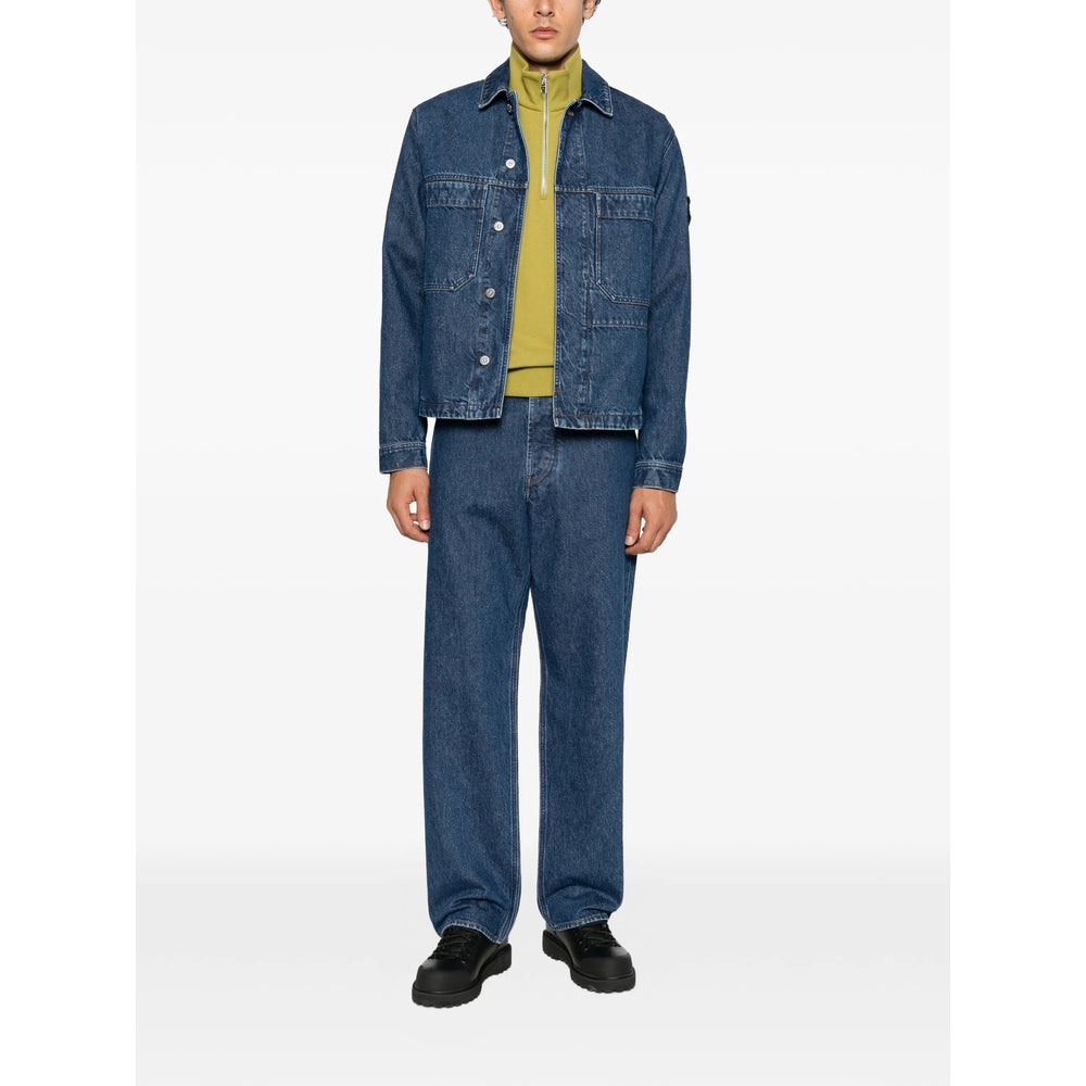 Stone Island Denim Jacket Blue, view 5