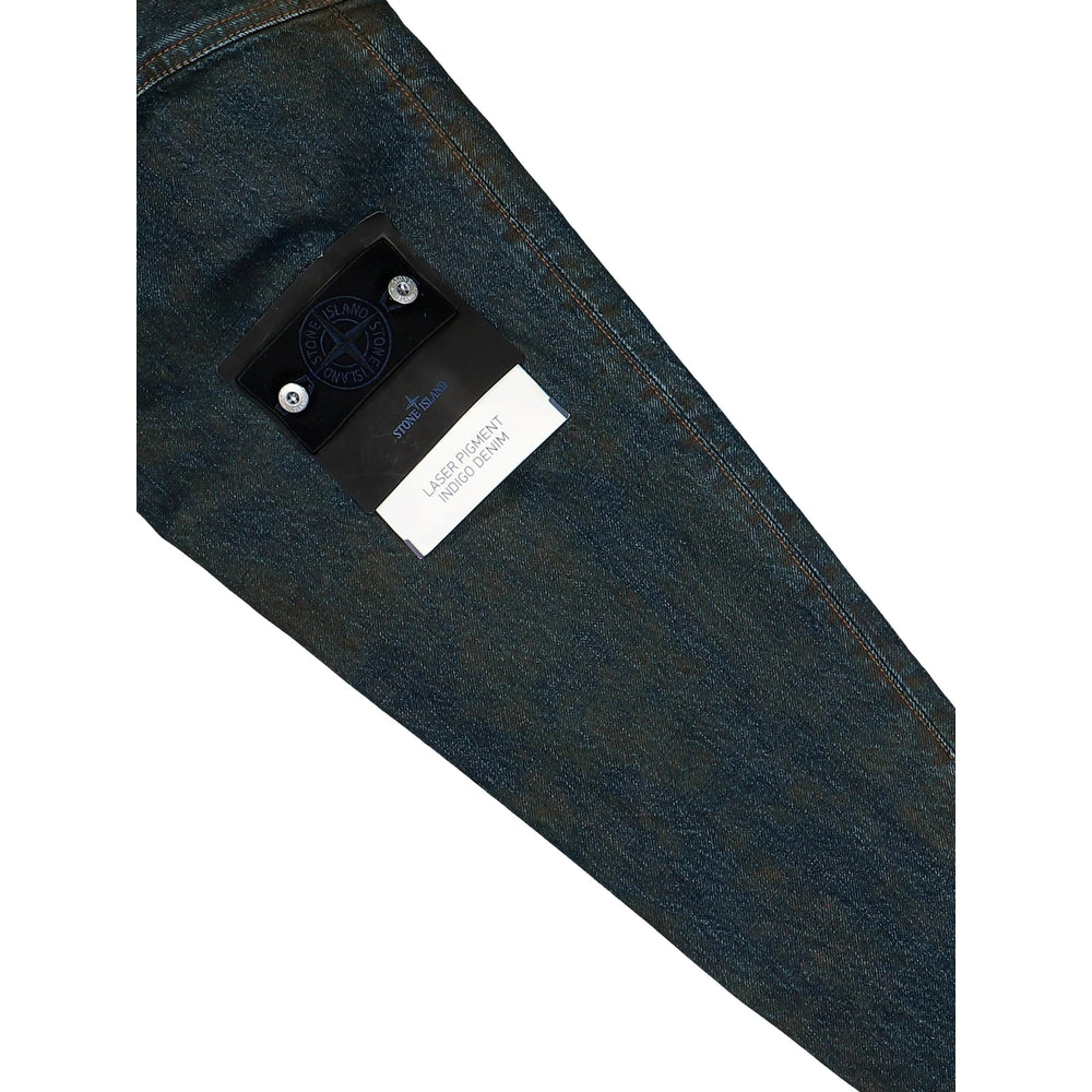 Overdyed Denim Jacket with Compass Badge