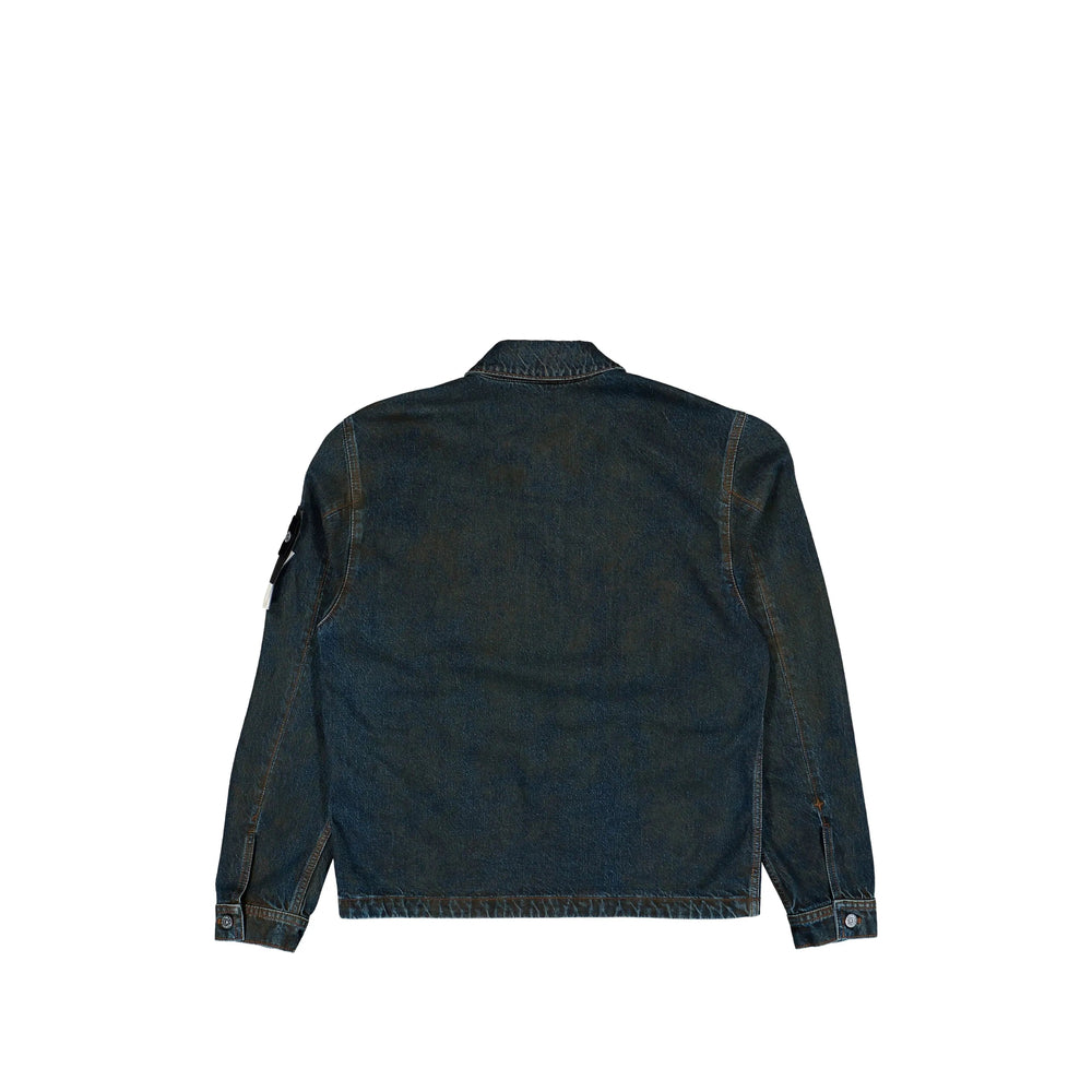 Overdyed Denim Jacket with Compass Badge
