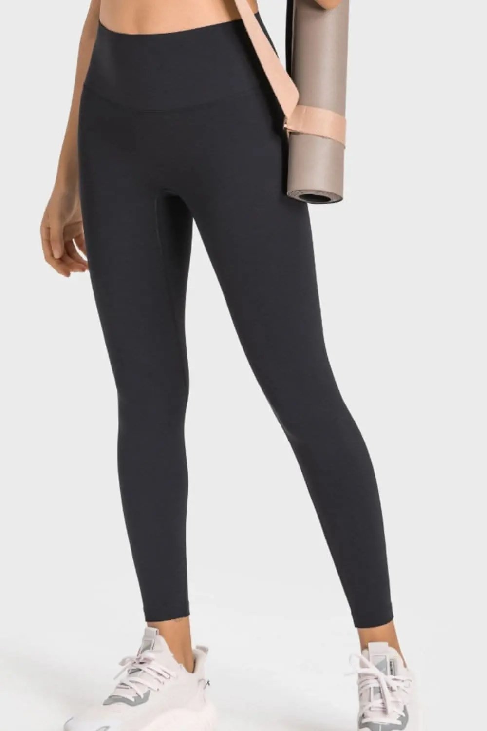 Trendsi High-rise yoga leggings with wide waistband