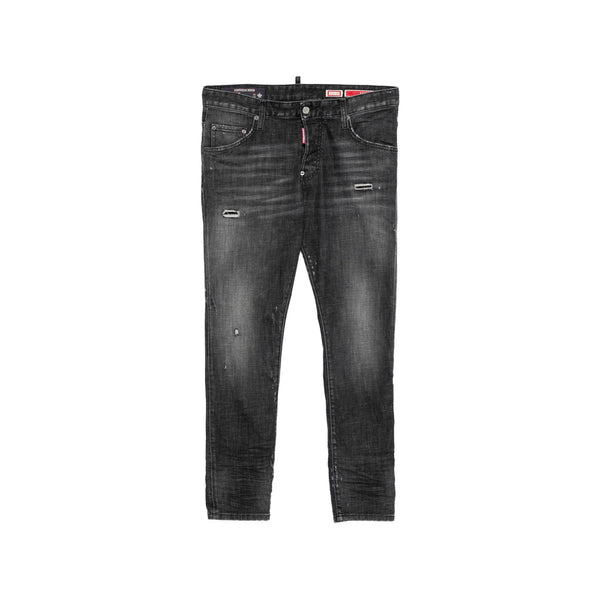 Tapered Jeans in Faded Grey