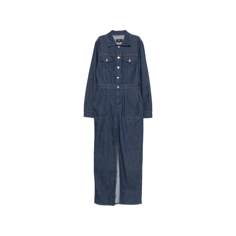 Utility Shirt Dress in Indigo