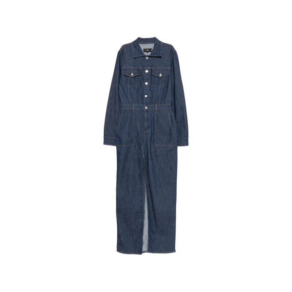 Utility Shirt Dress in Indigo