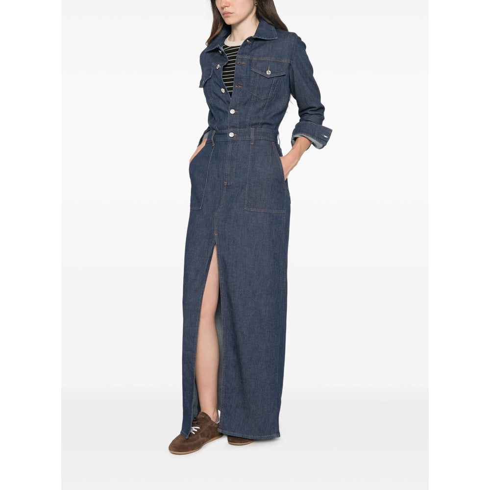Utility Shirt Dress in Indigo