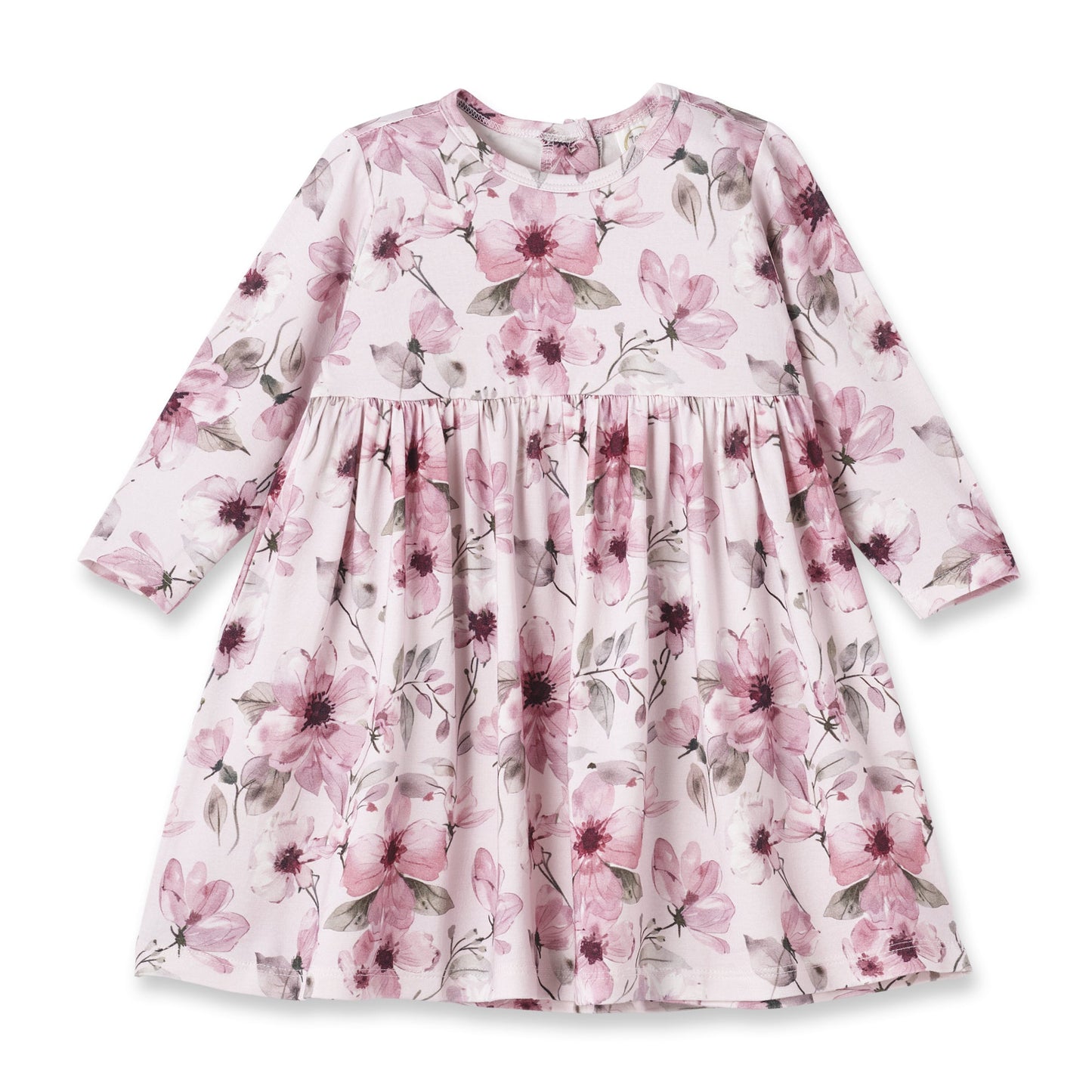 Watercolor Floral Girls Dress - Soft Bamboo Jersey