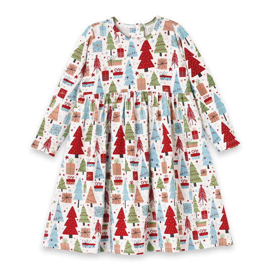 70 Christmas Merry Girl's Soft Bamboo Dress