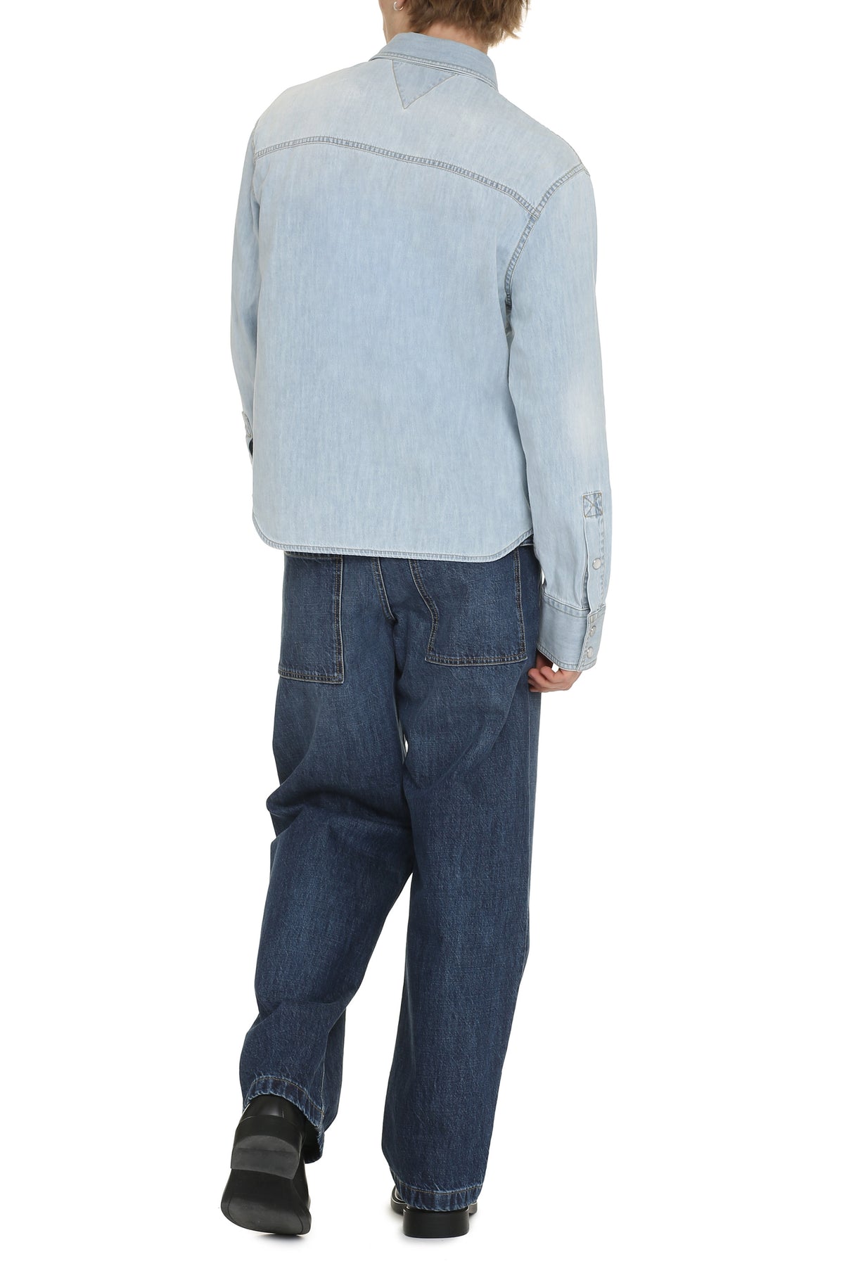 Denim Shirt With Flap Pockets