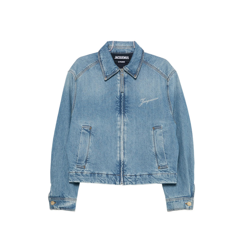 Denim Jacket in Faded Blue Cotton