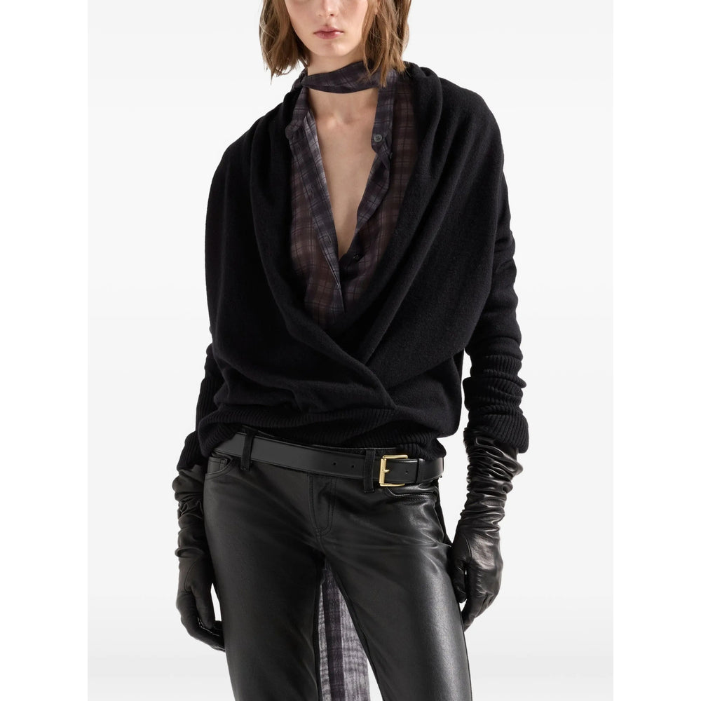 Wrap Sweater in Black