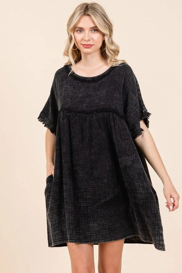 Trendsi Culture Code babydoll dress with pockets