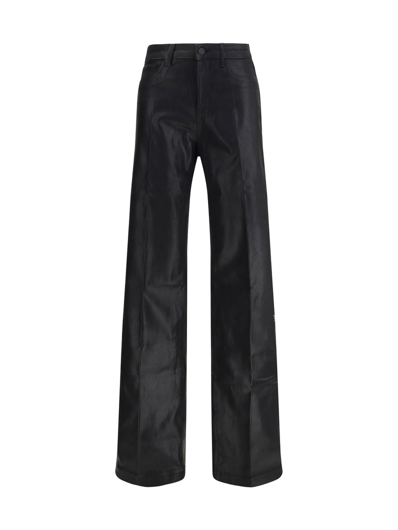 Wide Leg Jeans Clayton Coated Black