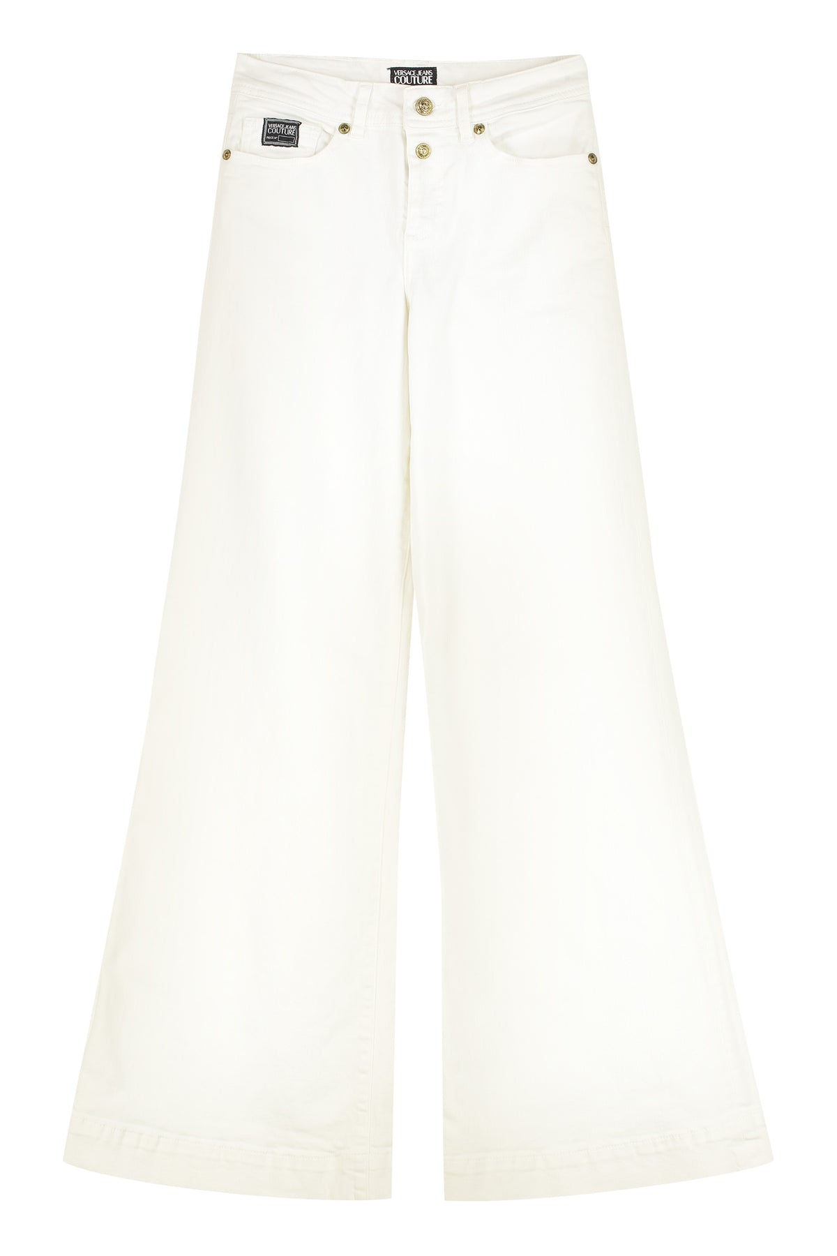 Wide-Leg Logo Jeans in White