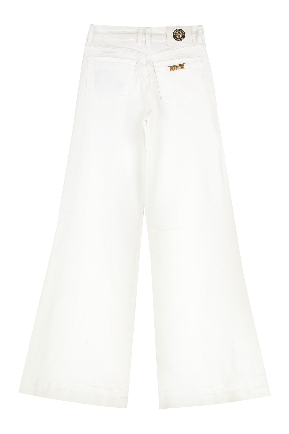 Wide-Leg Logo Jeans in White