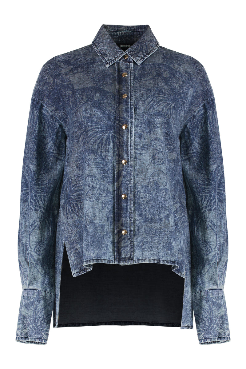 Just Cavalli Deep Blue Denim Shirt