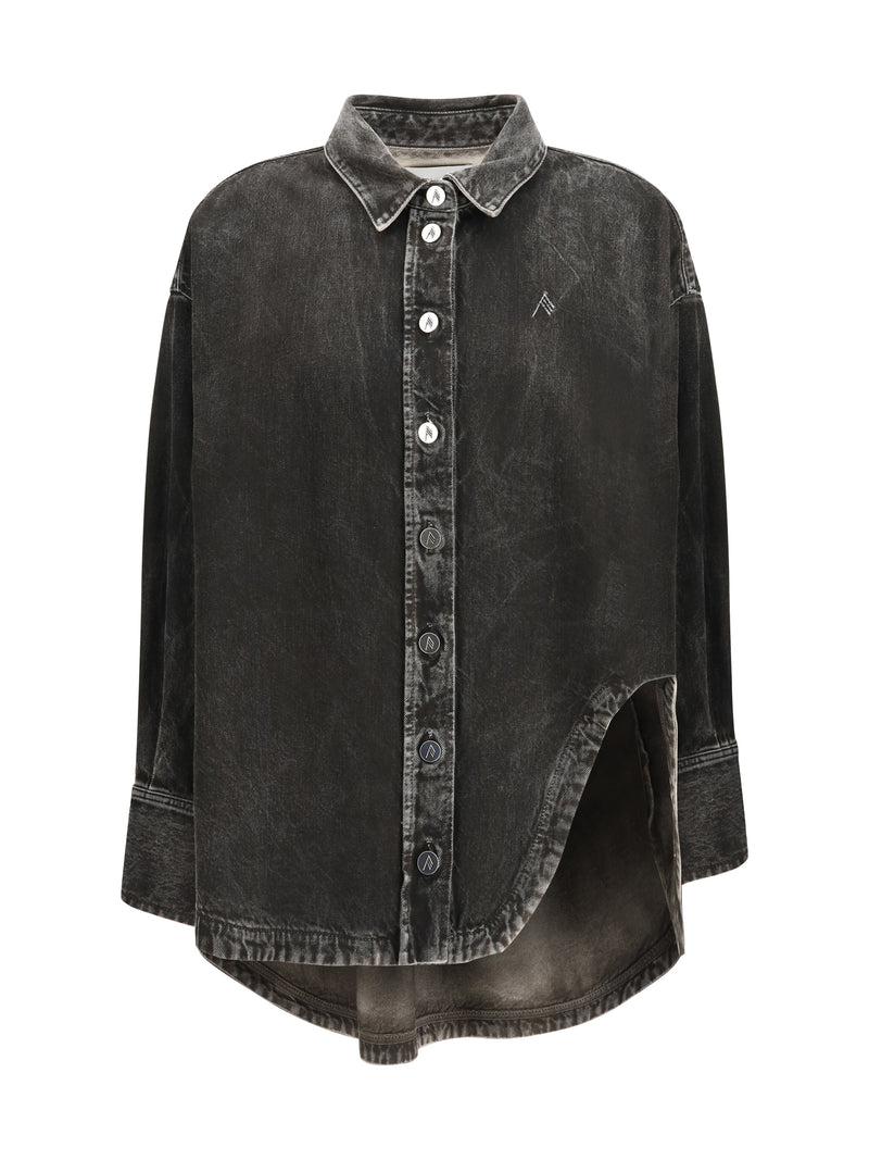 The Attico Denim Shirt Black/White