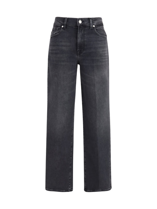 Stovepipe Straight Jeans in Black