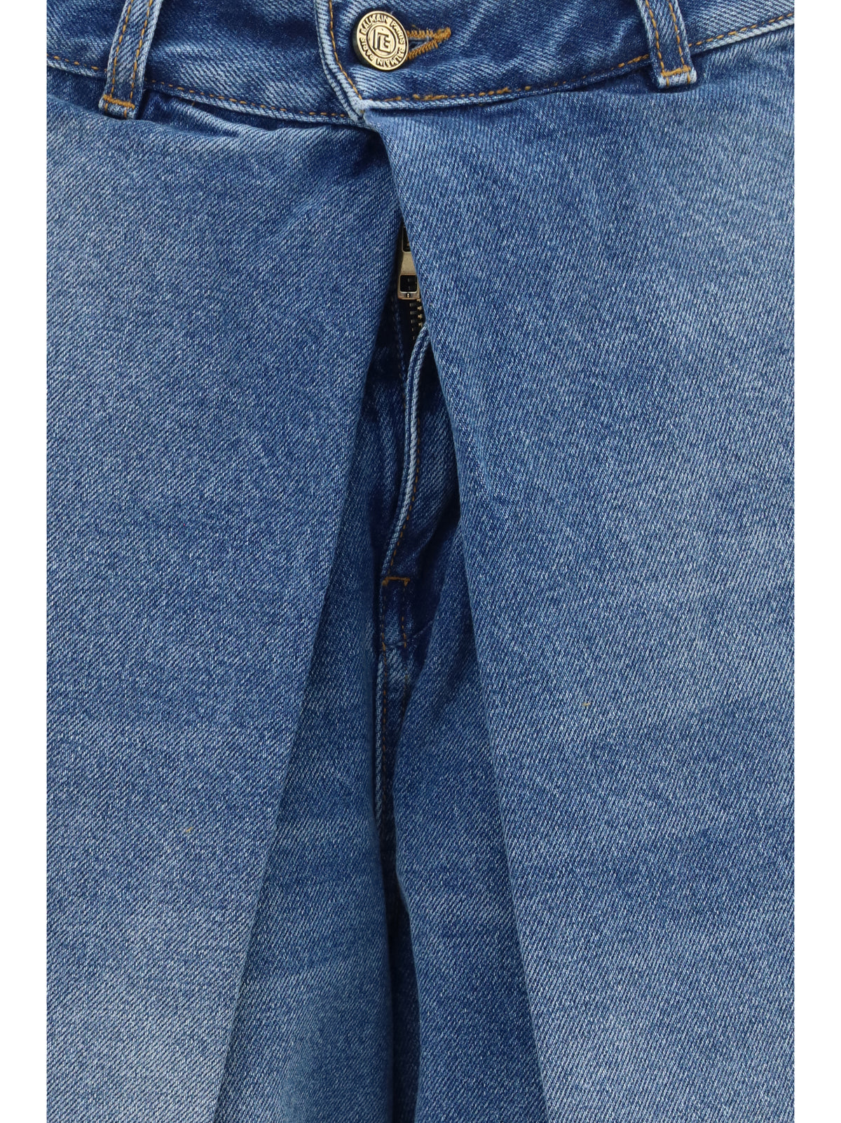 Barrel Jeans with Asymmetric Front