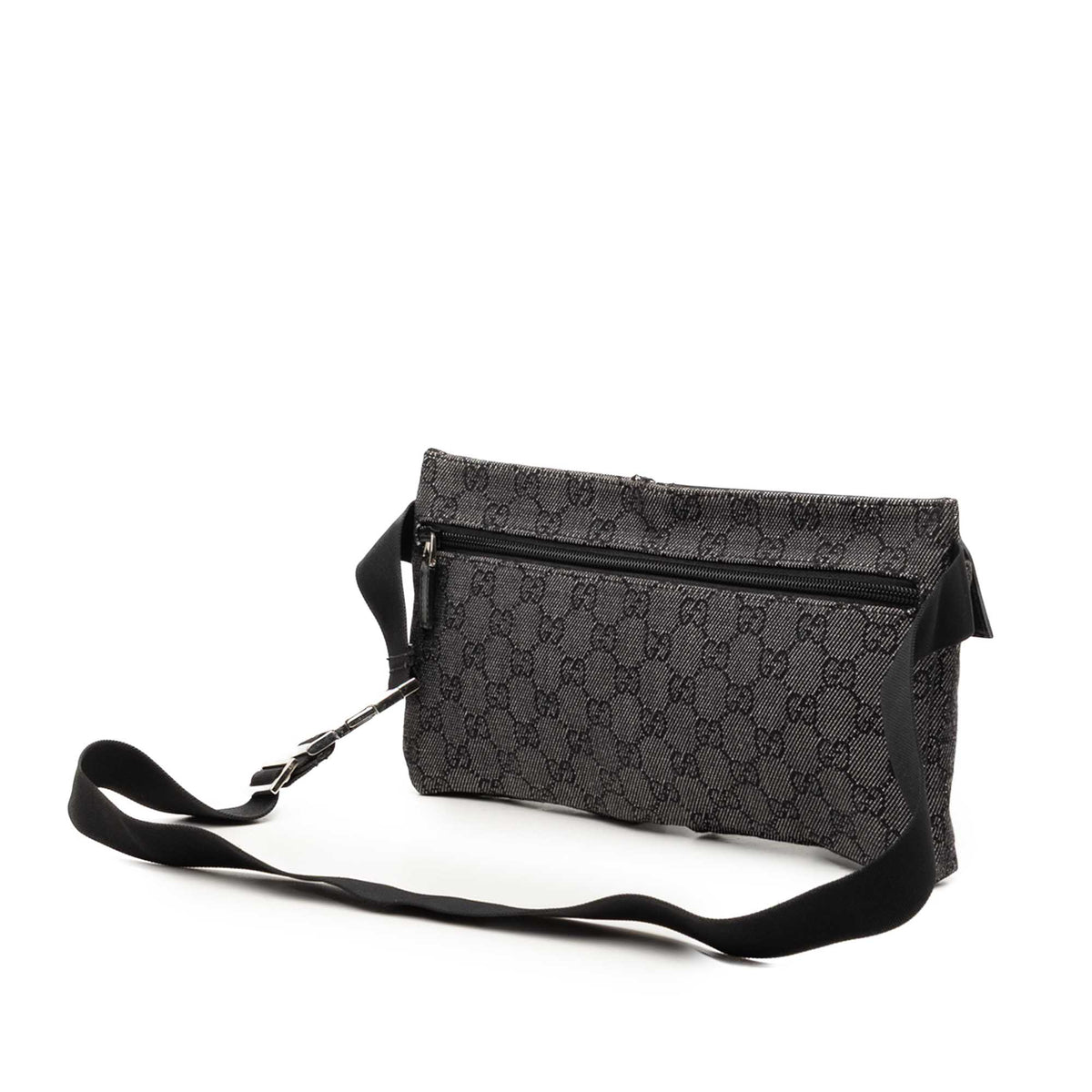 Belt Bag Denim Double Pocket Black (Pre-Owned)