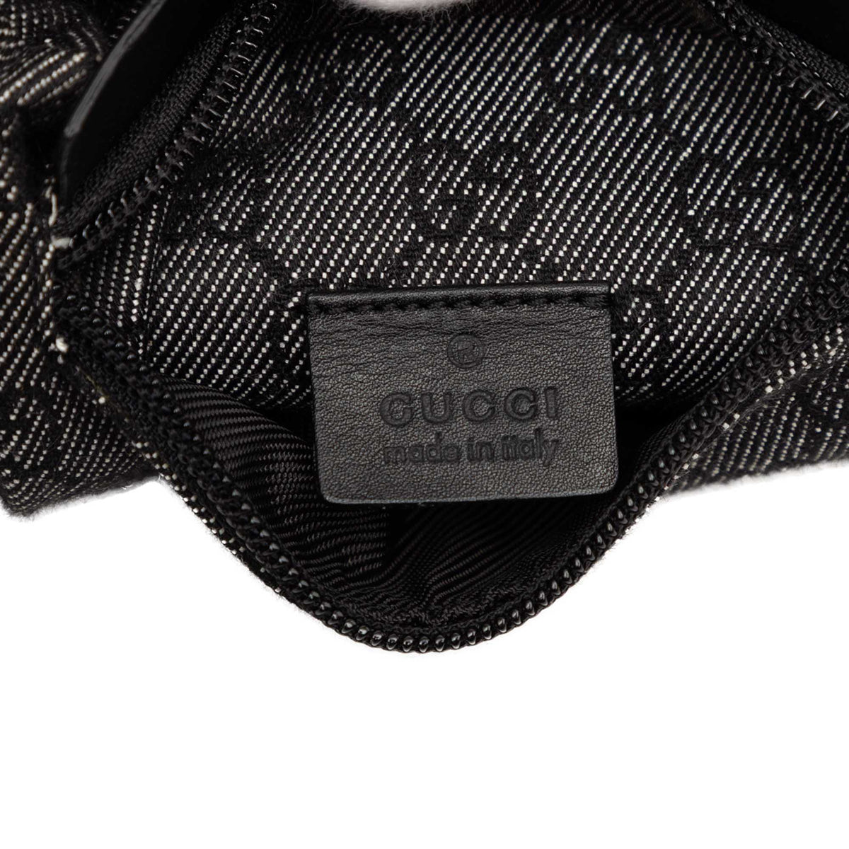 Belt Bag Denim Double Pocket Black (Pre-Owned)