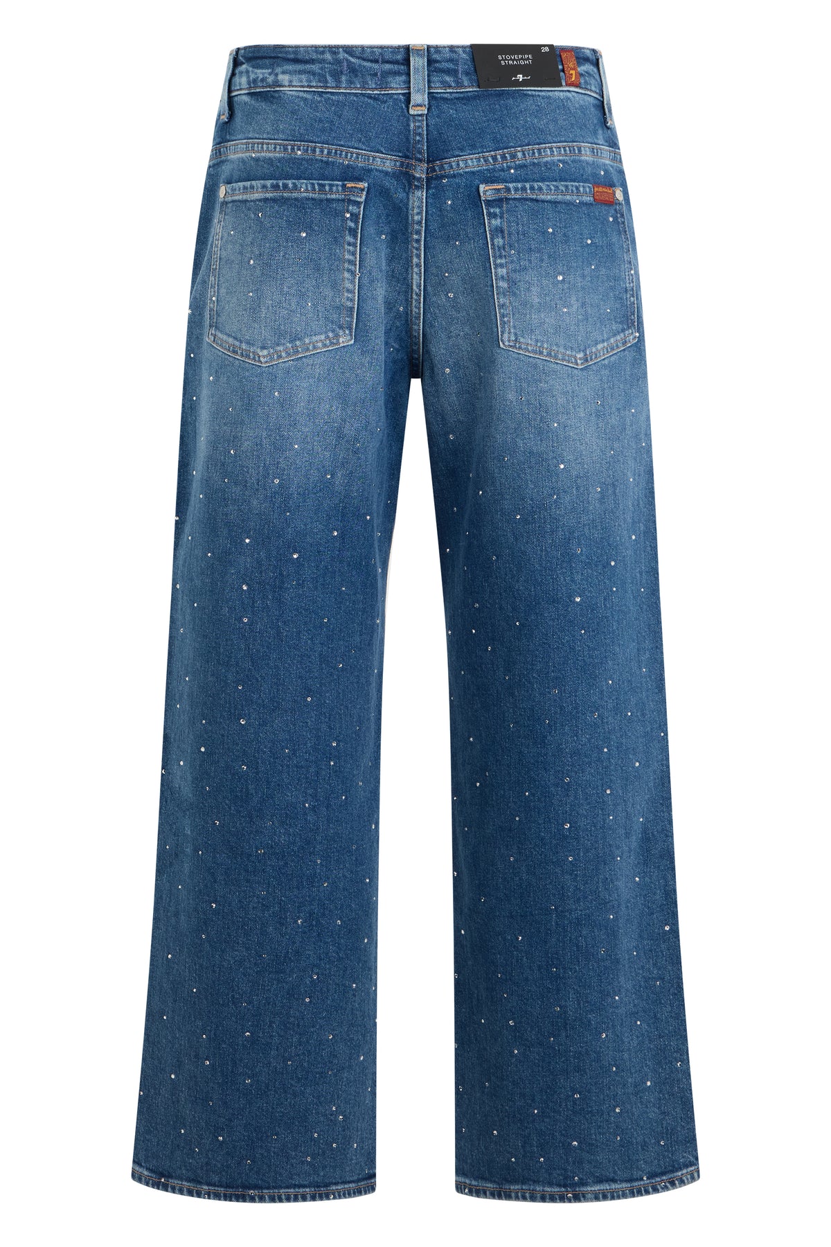 High-Rise Wide Jeans in Blue Shine