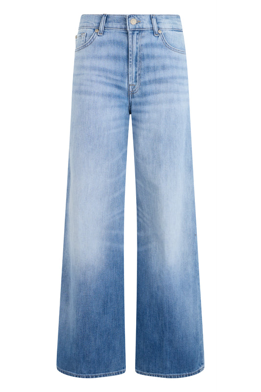 High-Rise Wide-Leg Jeans in Light Blue