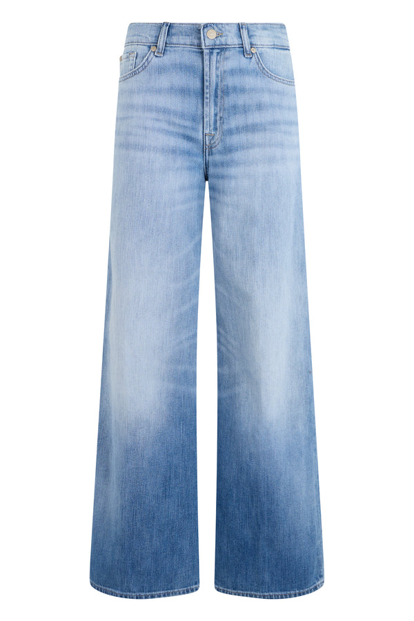 High-Rise Wide-Leg Jeans in Light Blue