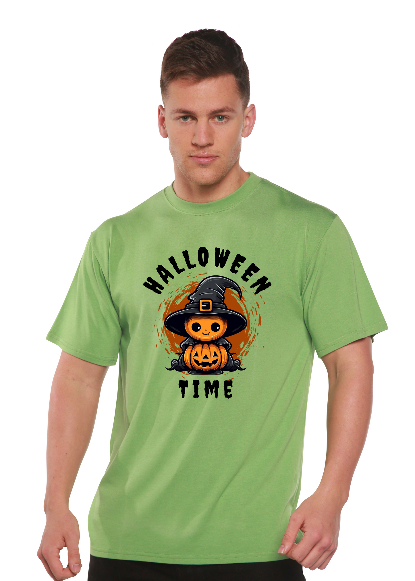 Halloween Time Unisex Bamboo Viscose/Organic Cotton Short Sleeve Graphic T-Shirt