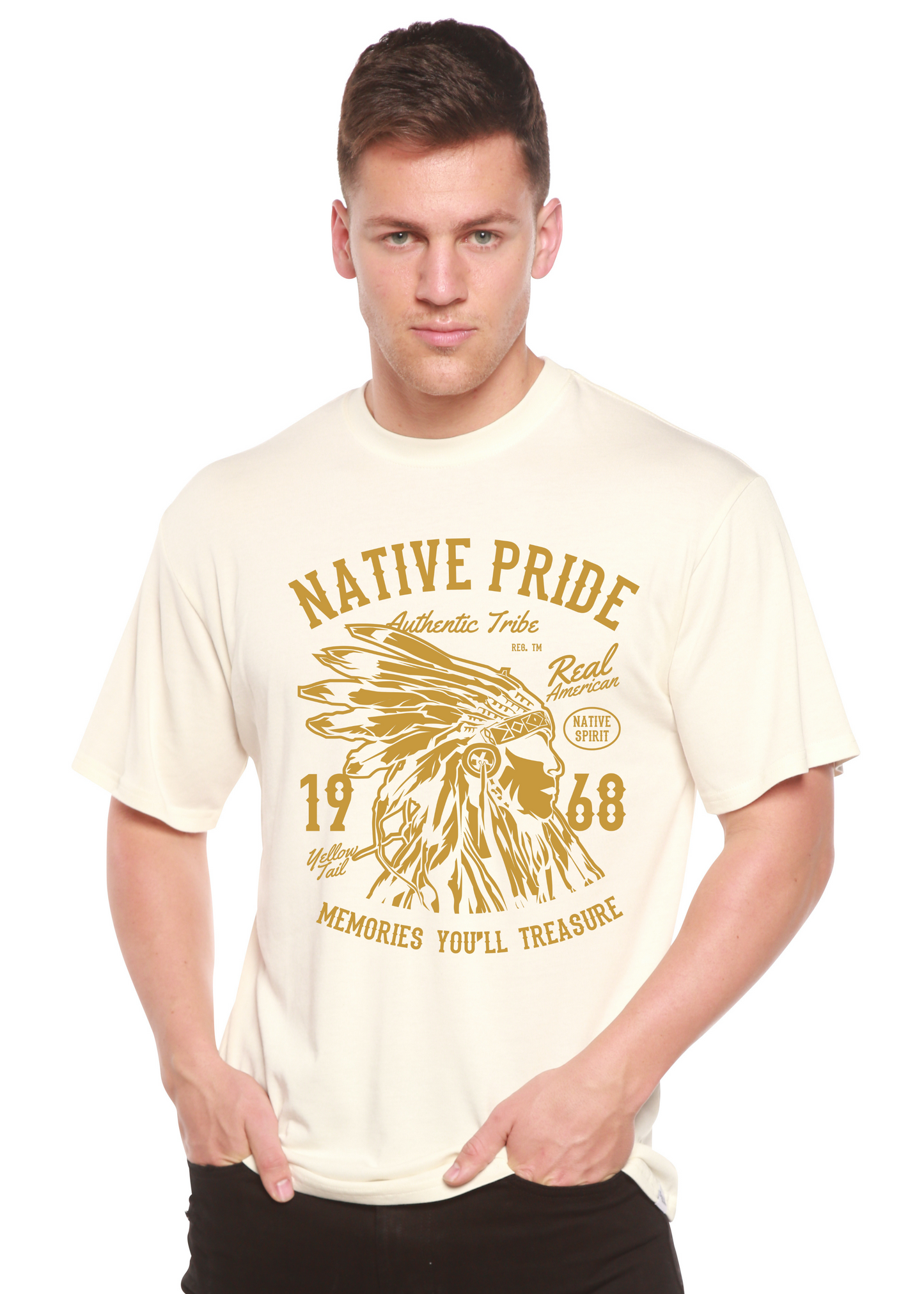 Native Pride Spun Bamboo® Men's Bamboo Viscose/Organic Cotton Short Sleeve Graphic T-Shirt
