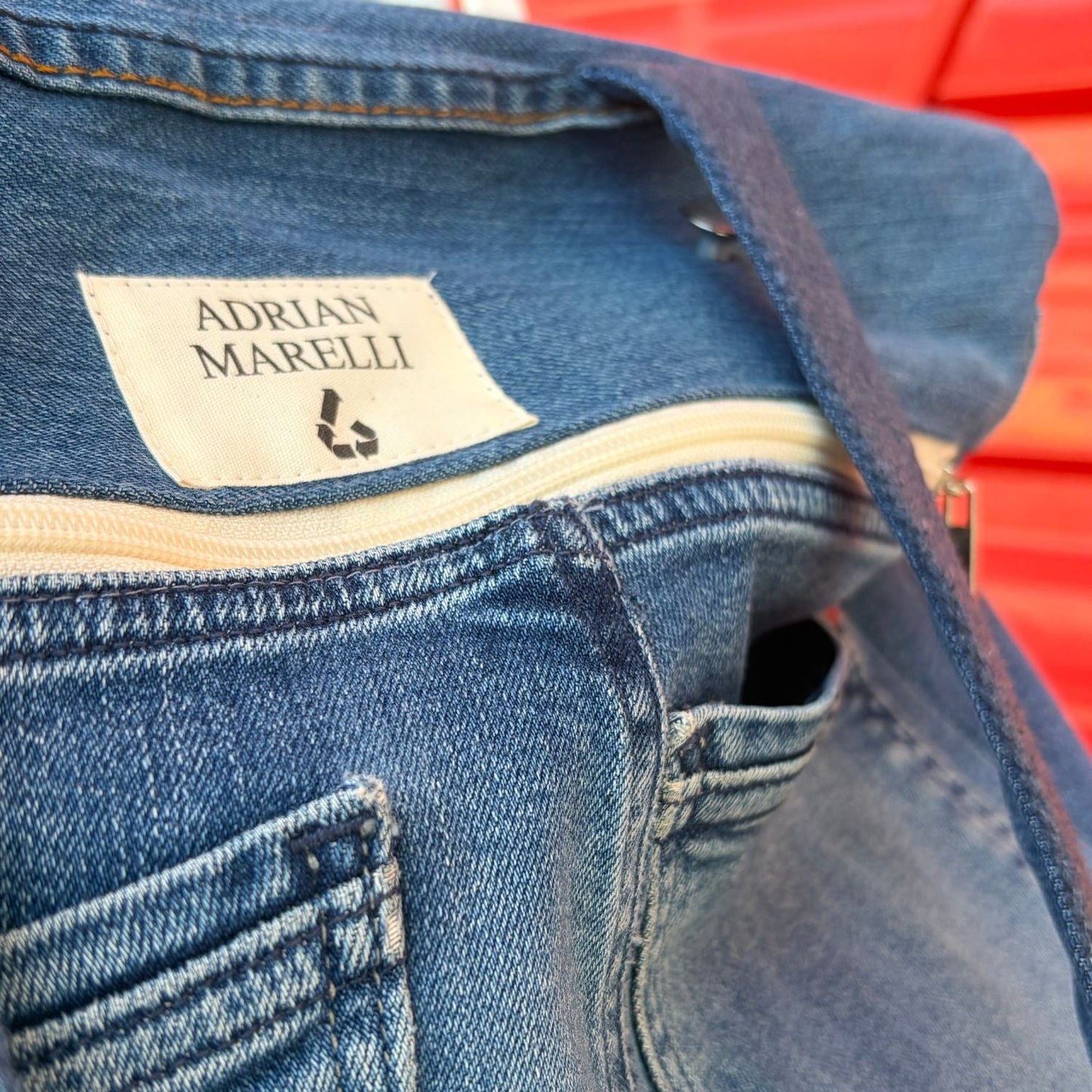 Upcycled Denim Sports Tote - Blue