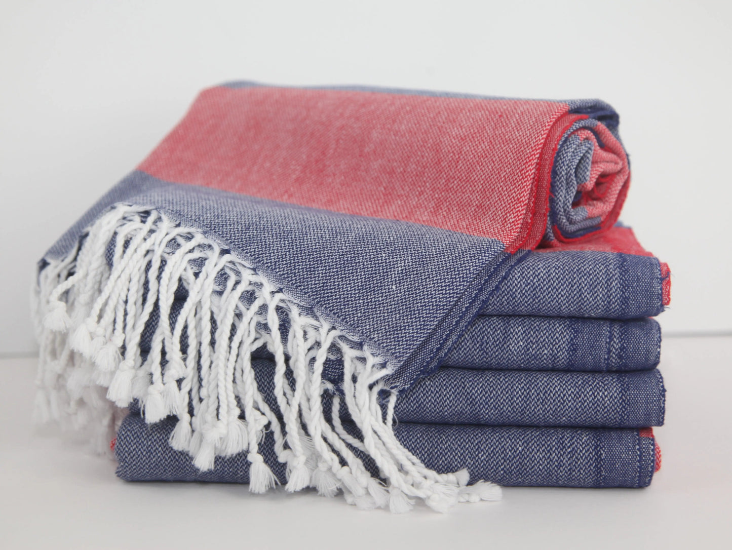 Turkish Towel - Absorbent & Quick Dry - Red Stripe Unisex