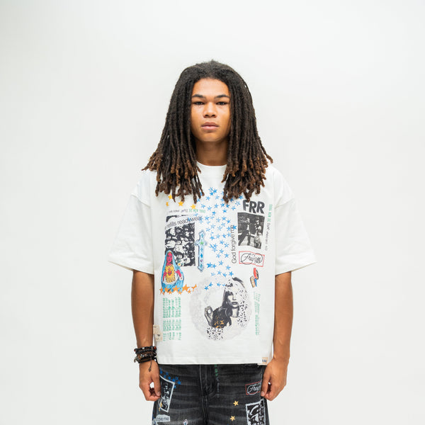 Collage Tee - White