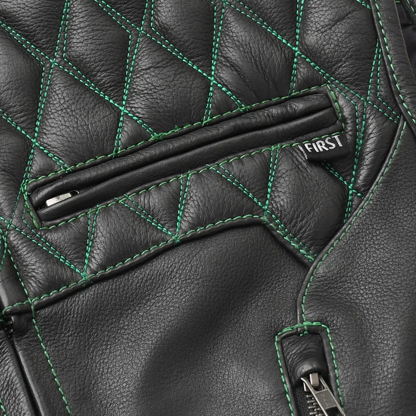 Tactical Emerald Men’s Motorcycle Leather Vest