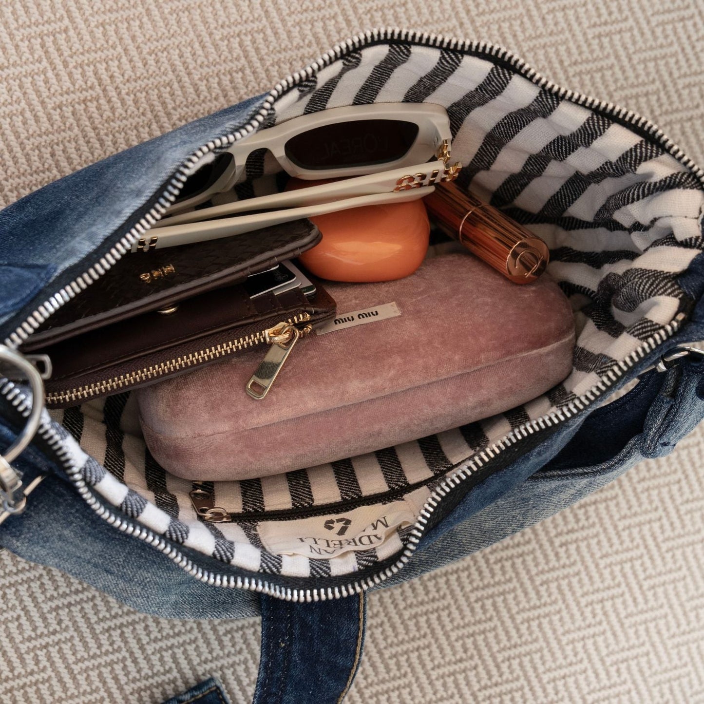 Brooklyn Crescent — Upcycled Denim Crossbody