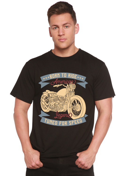 Born To Ride American Legend Men's Bamboo Viscose/Organic Cotton Short Sleeve Graphic T-Shirt