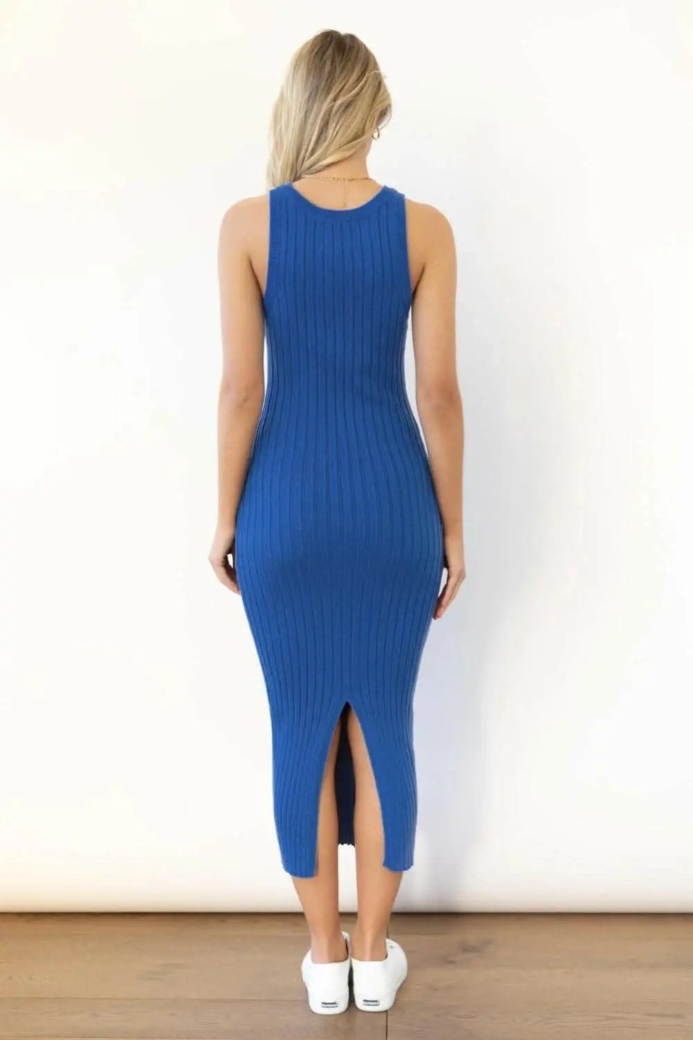 Trendsi Chic ribbed sleeveless dress