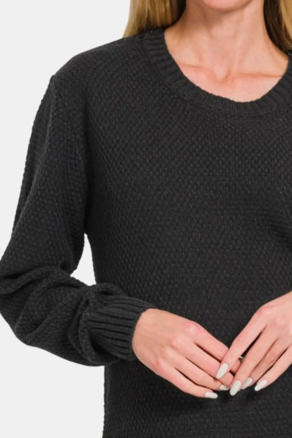 Sweater - Cozy Curved Hem - Zenana Style