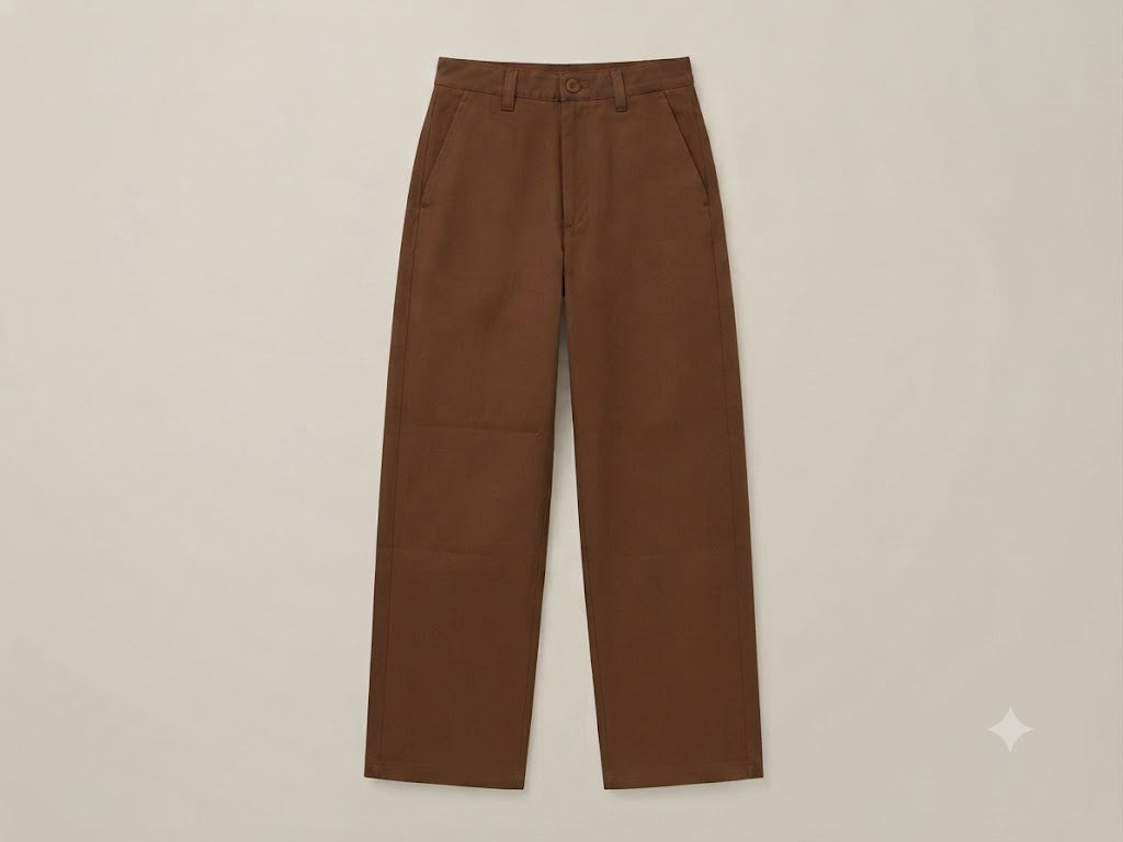 Indee - Wesley Brushed Cotton Trousers, Coffee