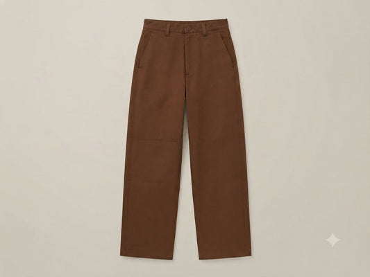 Indee - Wesley Brushed Cotton Trousers, Coffee