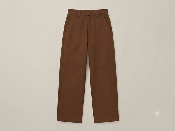Indee - Wesley Brushed Cotton Trousers, Coffee