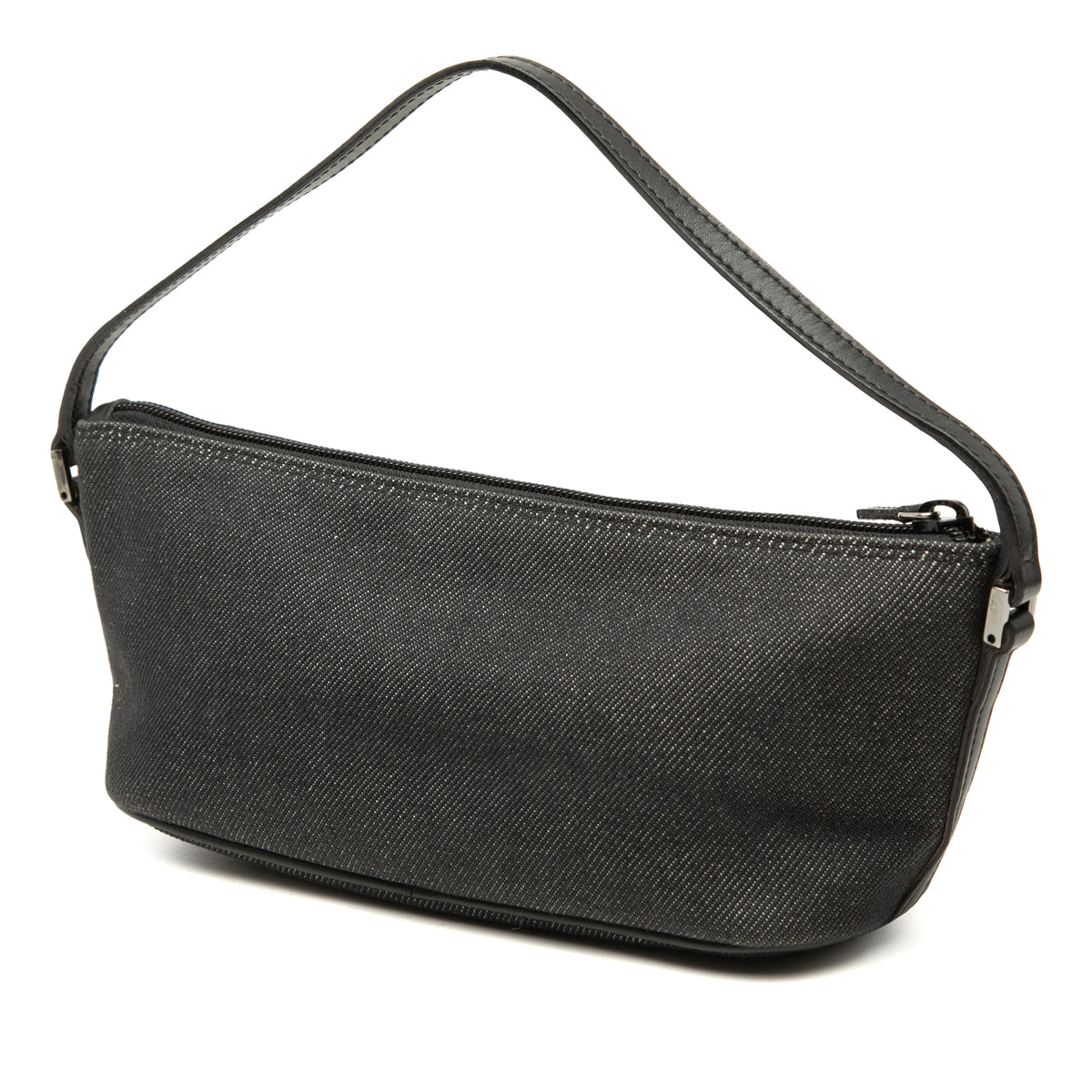 Shoulder Bag Denim Boat Black (Pre-Owned)
