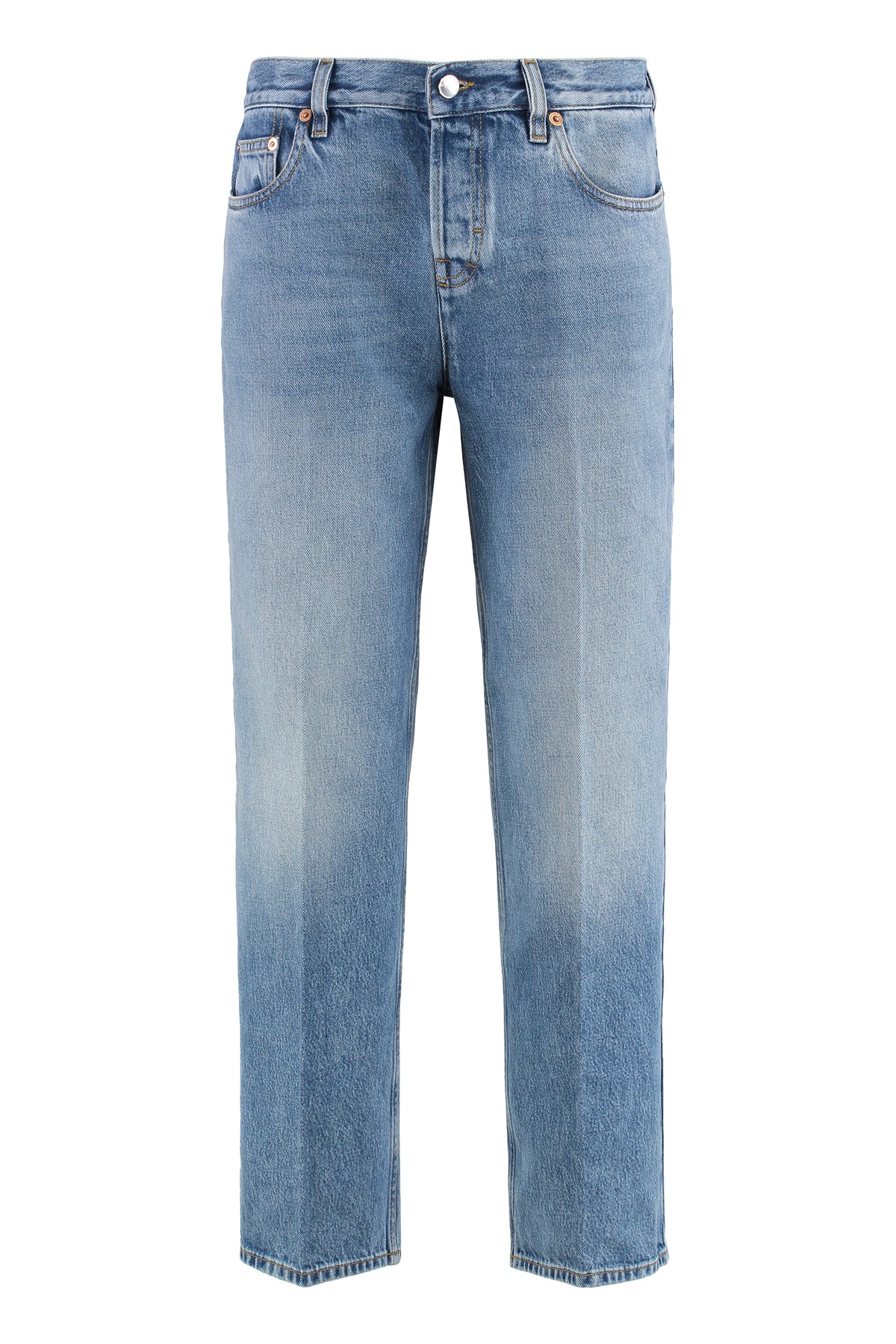 Gucci 5-Pocket Straight-Leg Jeans, view 3
