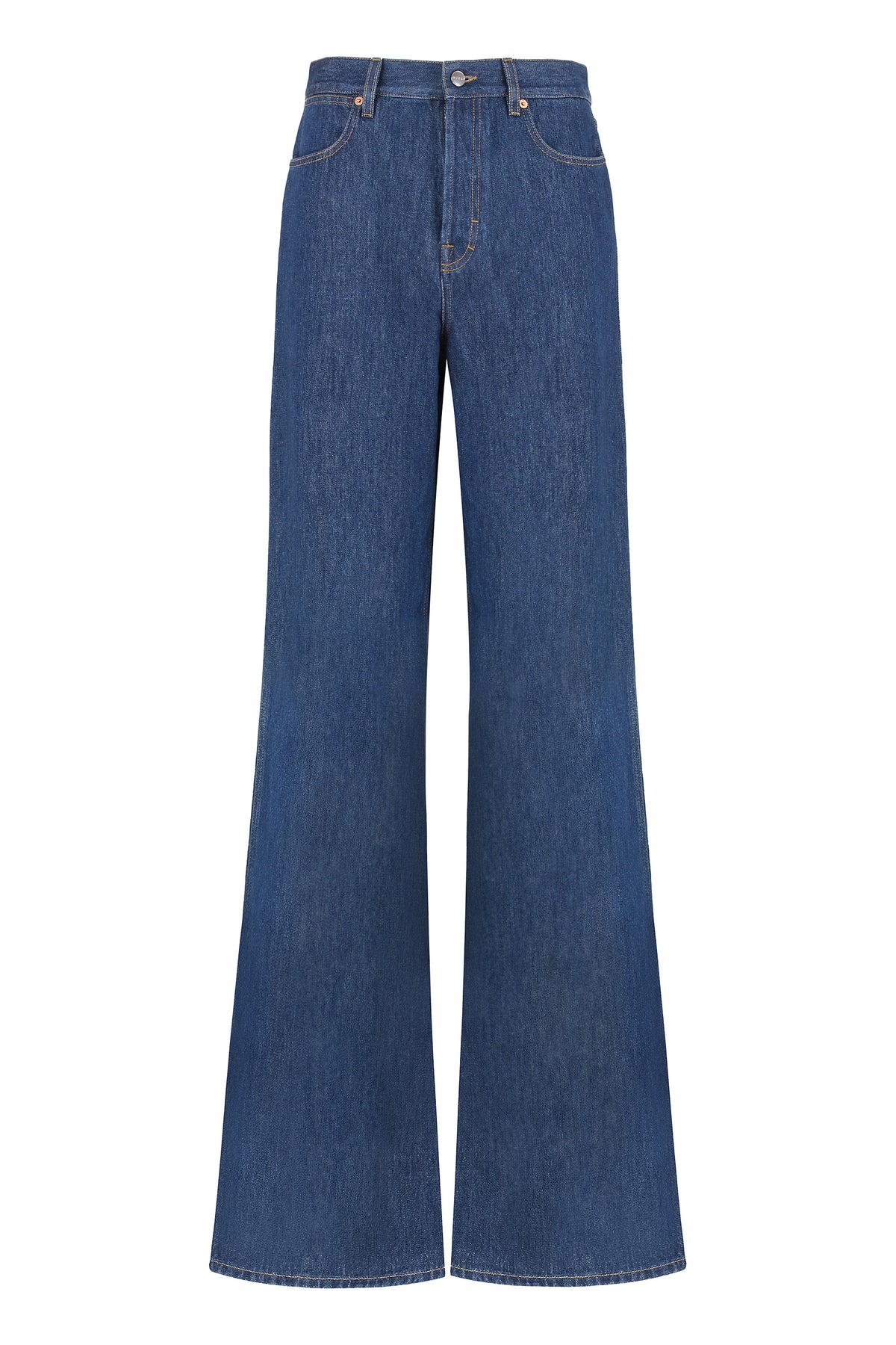 5-Pocket Straight-Leg Denim Jeans