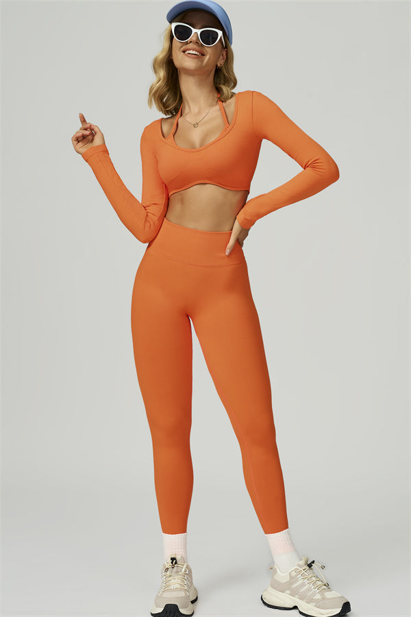 The Prime Long Sleeve Crop Top Leggings 2-Piece Set