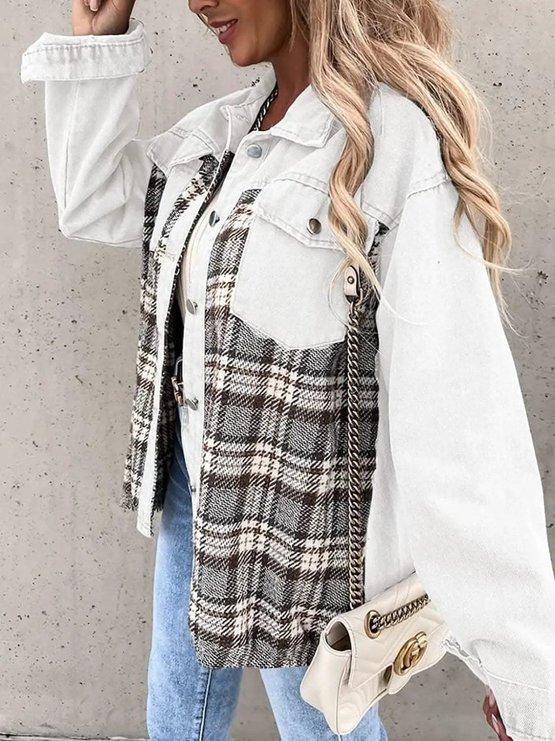 Jacket - Plaid Oversized - Cotton