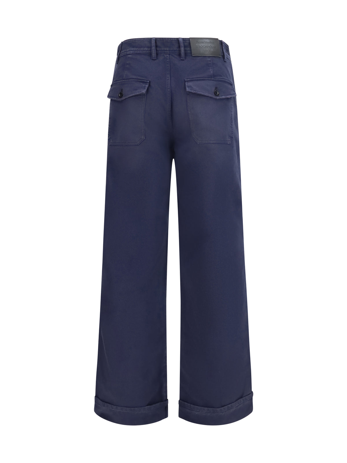 Cotton Twill Trousers in Navy
