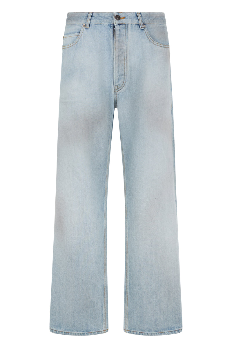 Straight-Leg Jeans Light Blue