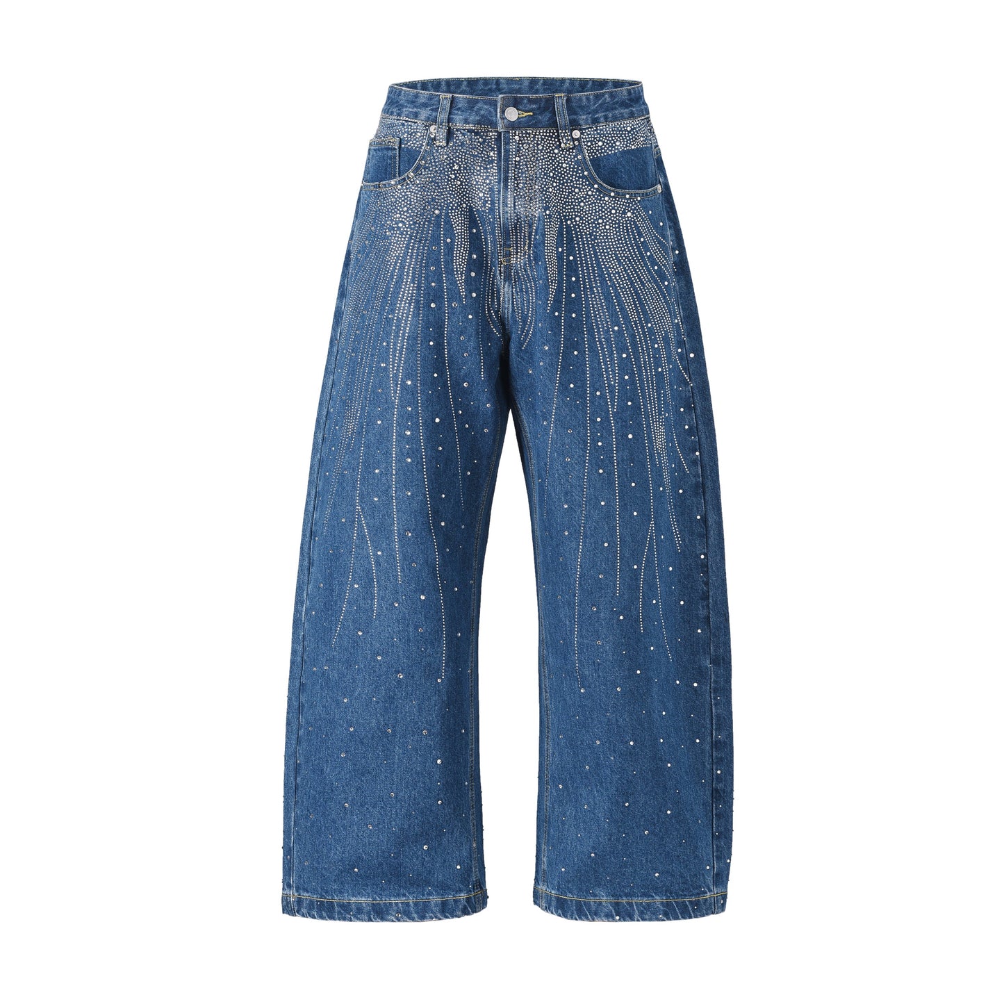 AZUL FLORAL RHINESTONE DENIM