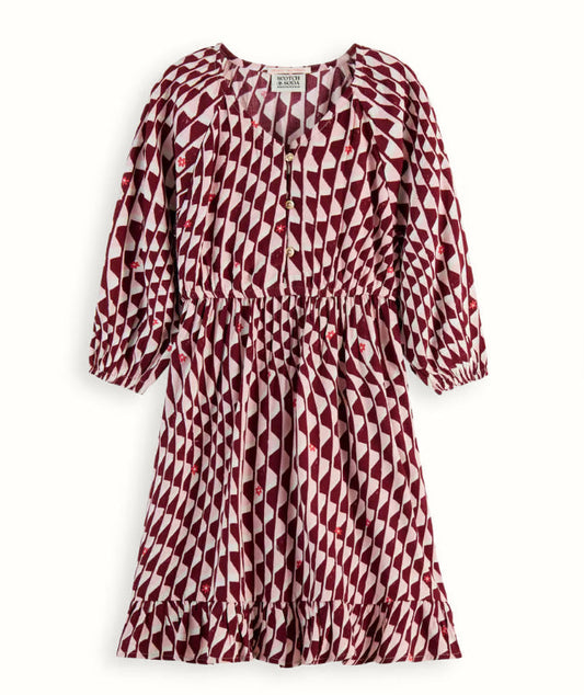 Scotch & Soda - Wavy Printed Viscose Dress