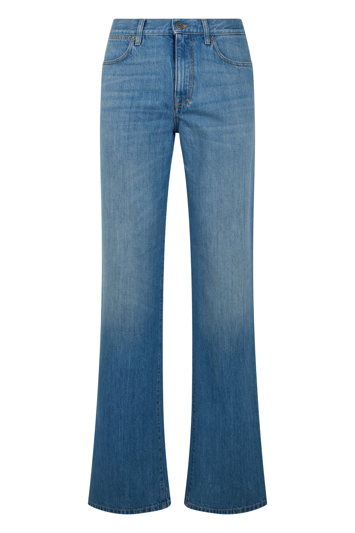 Flared Denim Jeans, Blue