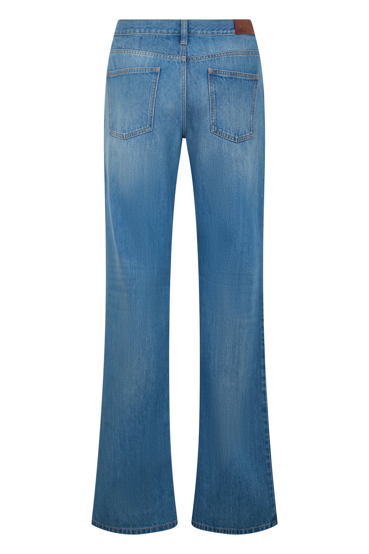 Flared Denim Jeans, Blue